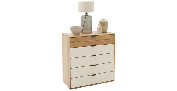 KOMMODE in 92/94,2/44 cm - Kaschmir/Eichefarben, Natur, Glas/Holz (92/94,2/44cm) - Valnatura