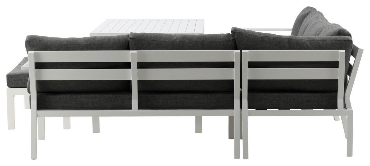 LOUNGESET  - vit/grå, Klassisk, metall/textil - Gardenson