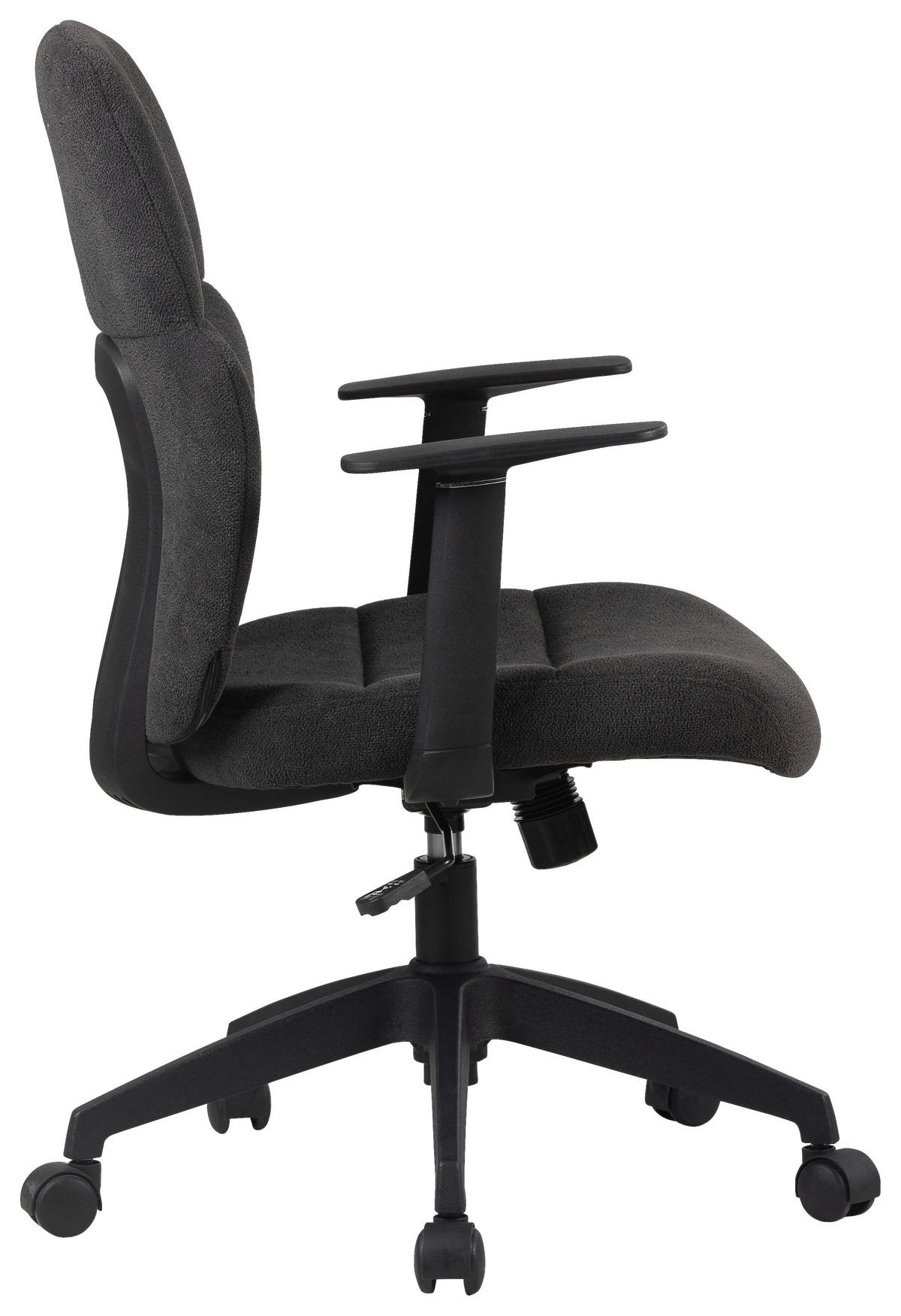 OTOČNÁ ŽIDLE, tkaná látka, černá - černá, Design, textil/plast (60/93,5-101/57cm) - Modante