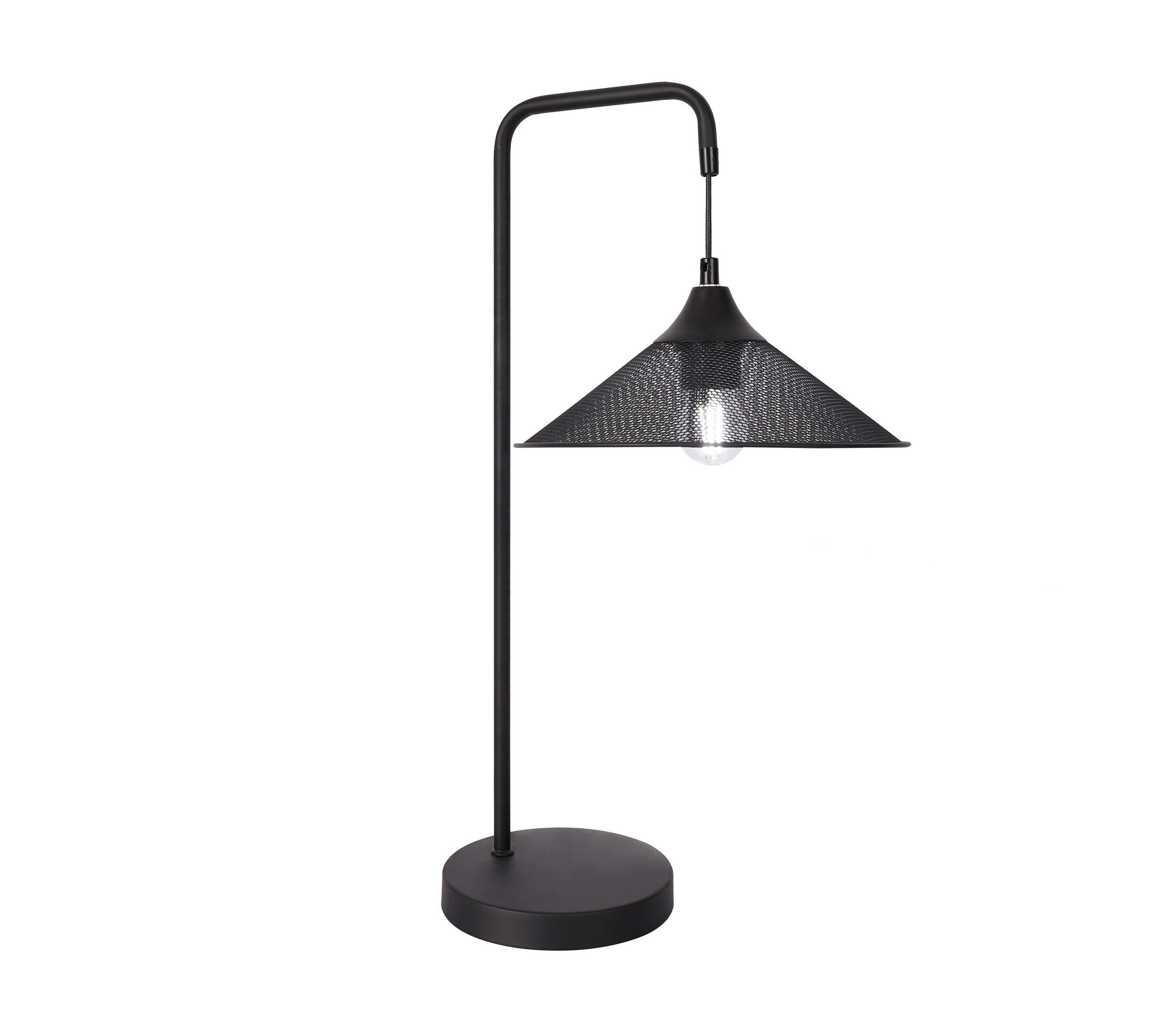 TISCHLEUCHTE Kiruna 30/25/55 cm  - Chromfarben/Schwarz, Basics, Textil/Metall (30/25/55cm)