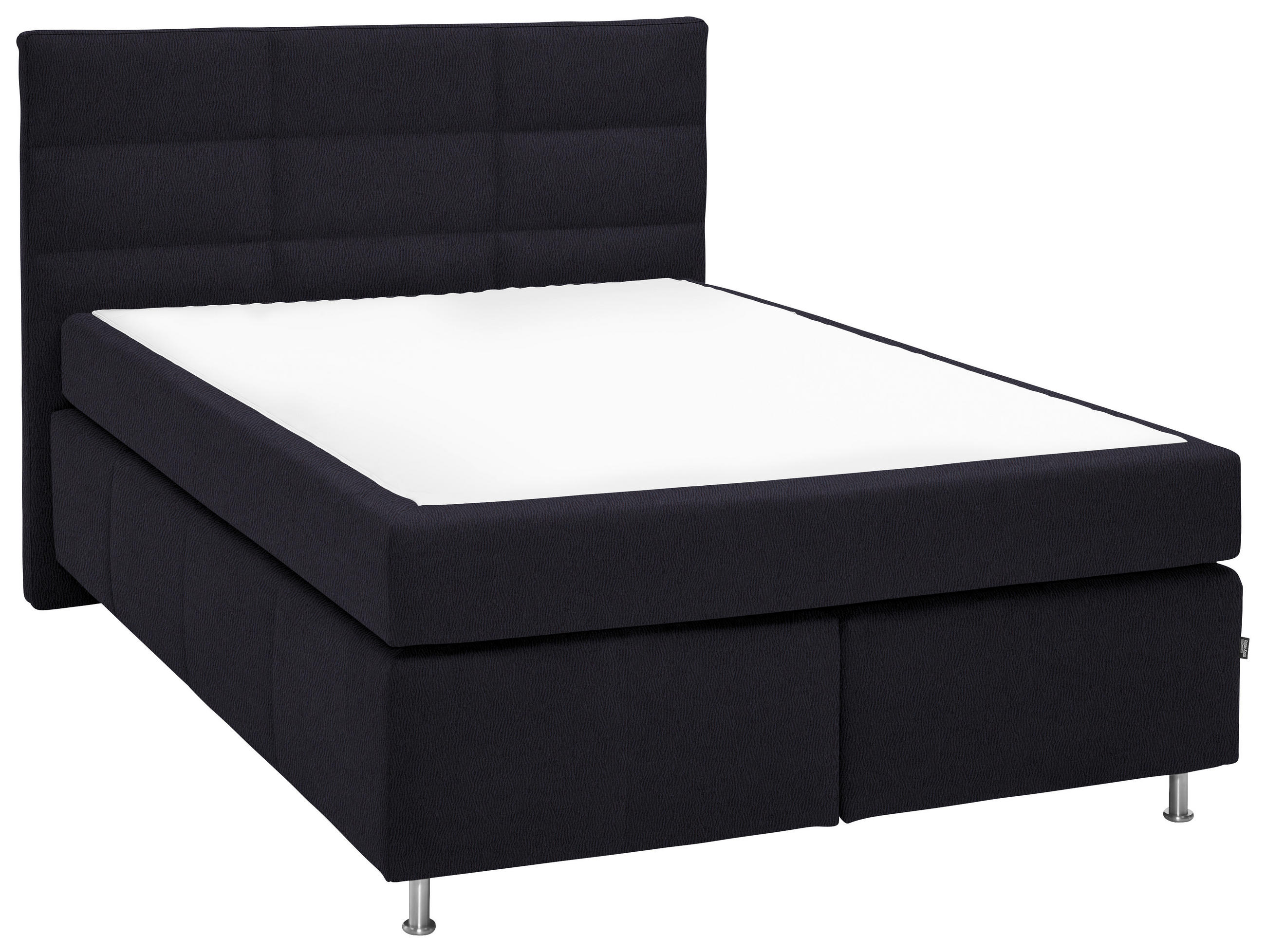 LIT BOXSPRING 140/200 cm  in Graphitfarben  - couleur d'aluminium/couleur graphite, Konventionell, textile/métal (140/200cm) - Dieter Knoll