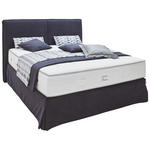 BOXSPRINGBETT 180/200 cm  in Anthrazit  - Anthrazit/Silberfarben, KONVENTIONELL, Textil/Metall (180/200cm) - Ambiente