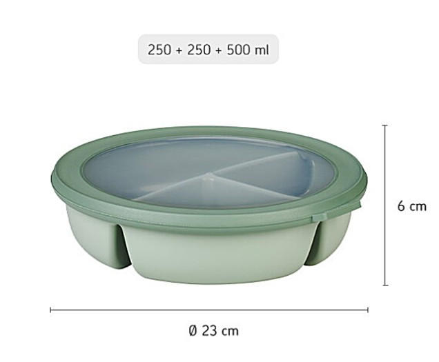 BENTOBOX - Transparent/Hellblau, KONVENTIONELL, Kunststoff (23/6cm) - Mepal
