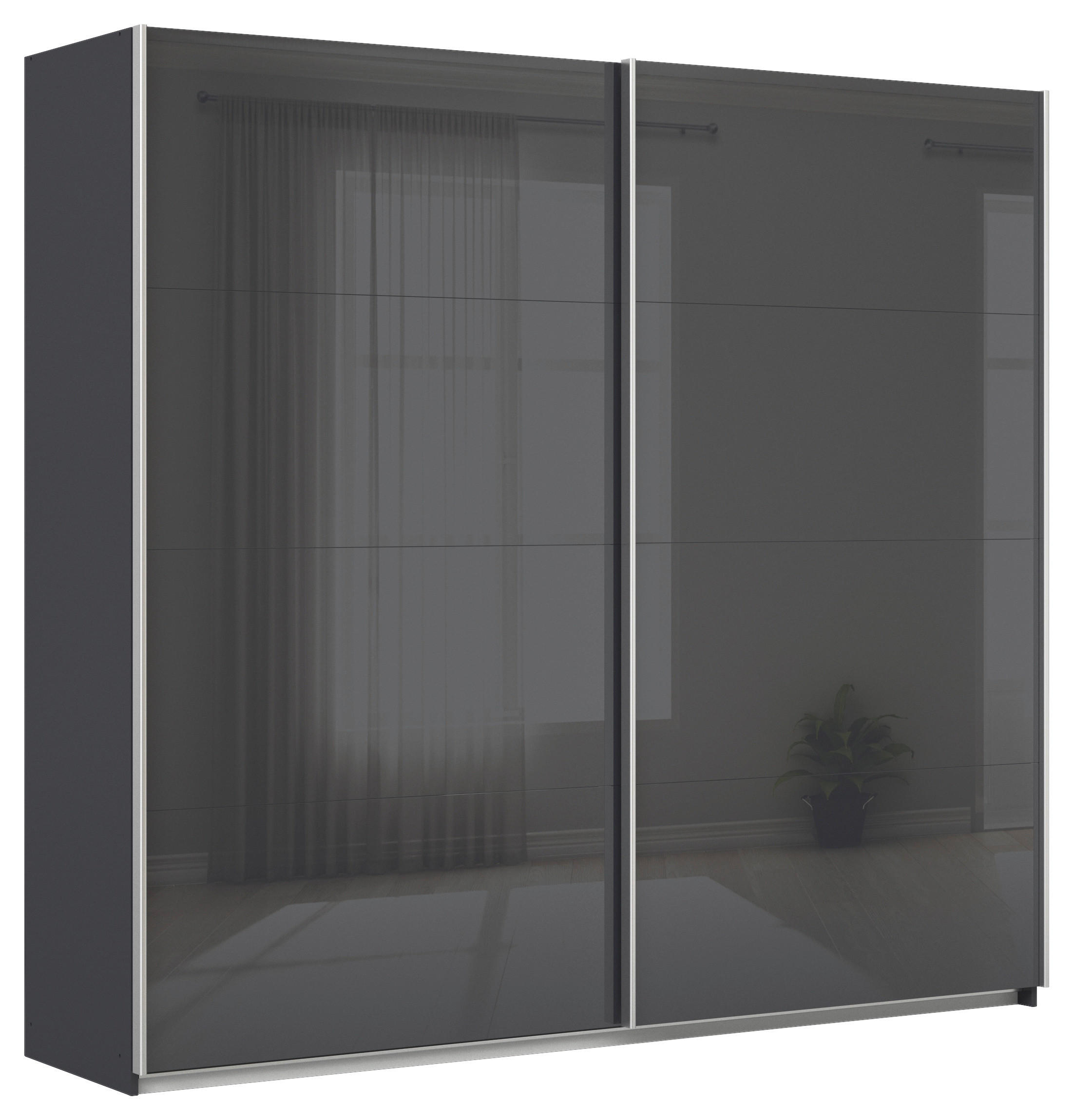 Schwebetürenschrank B: 225cm Feldkirch Grau