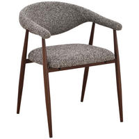 ARMLEHNSTUHL  Stoffauswahl Bouclé  Dunkelbraun, Walnussfarben  - Dunkelbraun/Walnussfarben, Design, Textil/Metall (58/78/60cm) - Lomoco