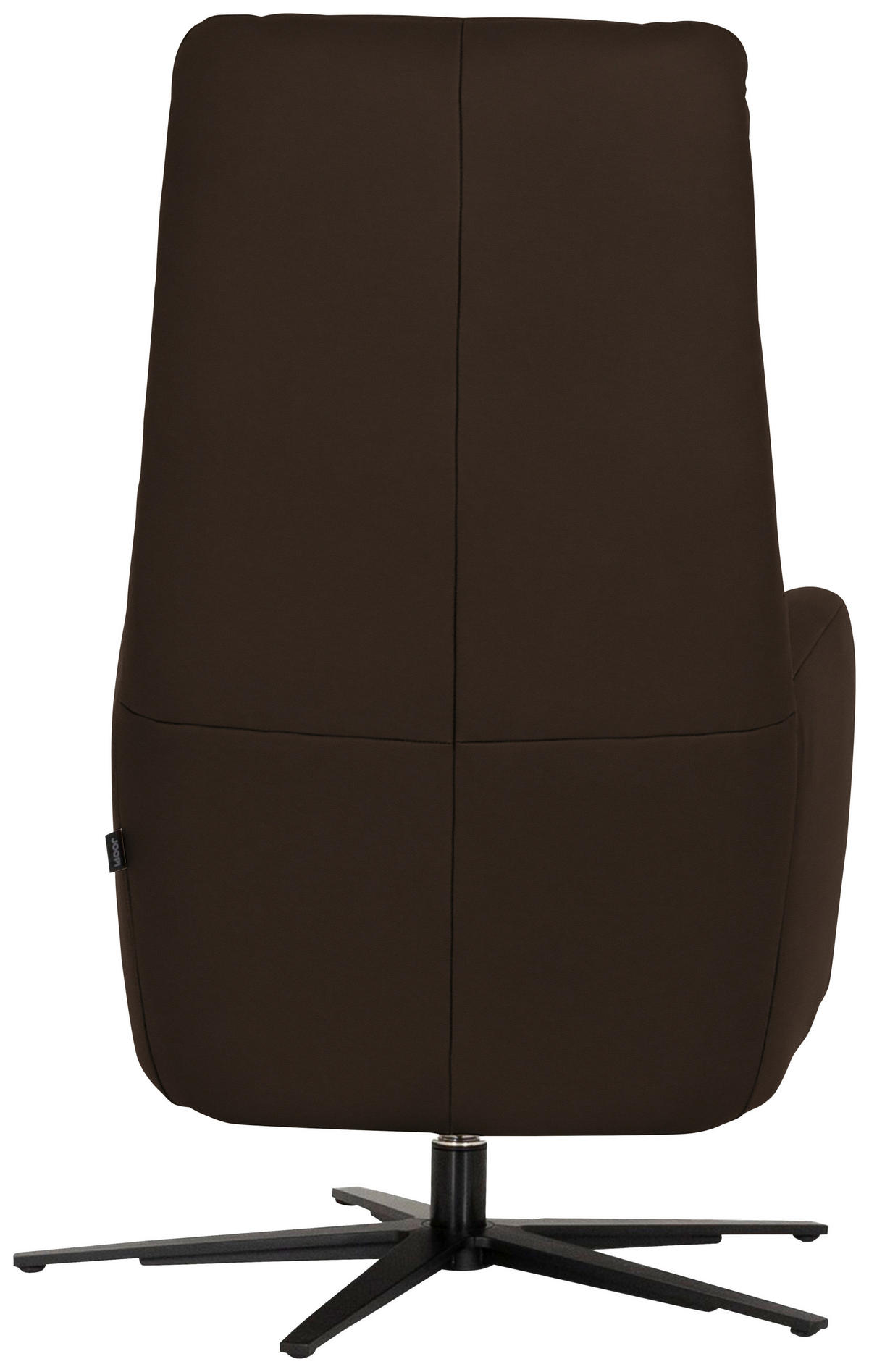 RELAXSESSEL Leder Dunkelbraun  - Dunkelbraun/Schwarz, Modern, Leder/Metall (66/110/83cm) - Joop!