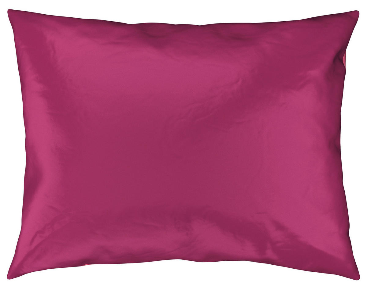WENDEBETTWÄSCHE Uni Satin Satin 140/200 cm  - Pink/Beere, Basics, Textil (140/200cm) - Novel