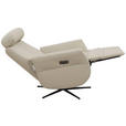 RELAXSESSEL Artù Echtleder Relaxfunktion, Kopfteilverstellung, Rücken echt    - Creme, Design, Leder (71/110/80cm) - Novel