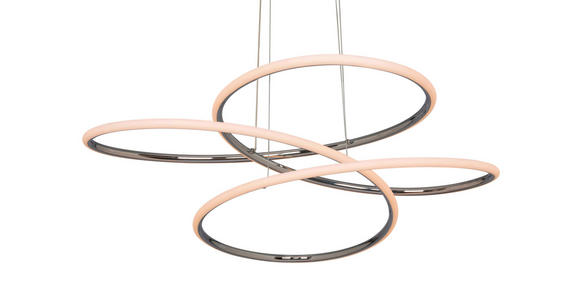 LED-HÄNGELEUCHTE 84,5/150 cm  - Silberfarben, Design, Kunststoff/Metall (84,5/150cm) - Novel