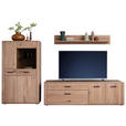 WOHNWAND 3-teilig  in Eichefarben  302/179/50 cm  - Eichefarben/Anthrazit, KONVENTIONELL, Glas/Holz (302/179/50cm) - Cantus
