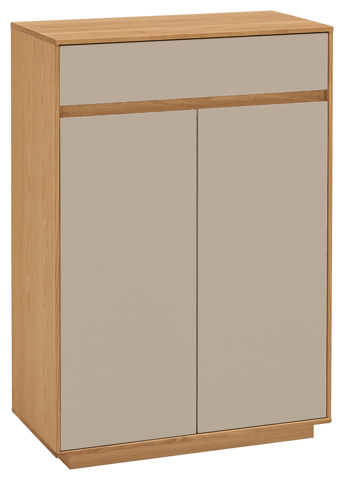 SCHUHSCHRANK Eiche teilmassiv Sandfarben, Eiche Bianco  - Sandfarben/Eiche Bianco, Basics, Holz/Holzwerkstoff (72/103/37cm)