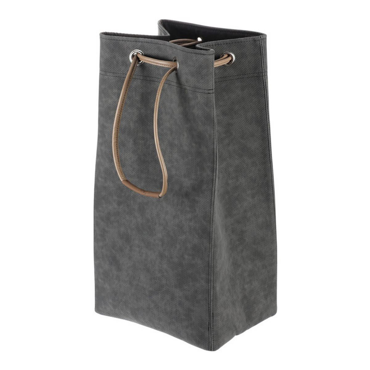 KÔŠ NA BIELIZEŇ, sivá - sivá, Konventionell, textil (35/68/27cm)