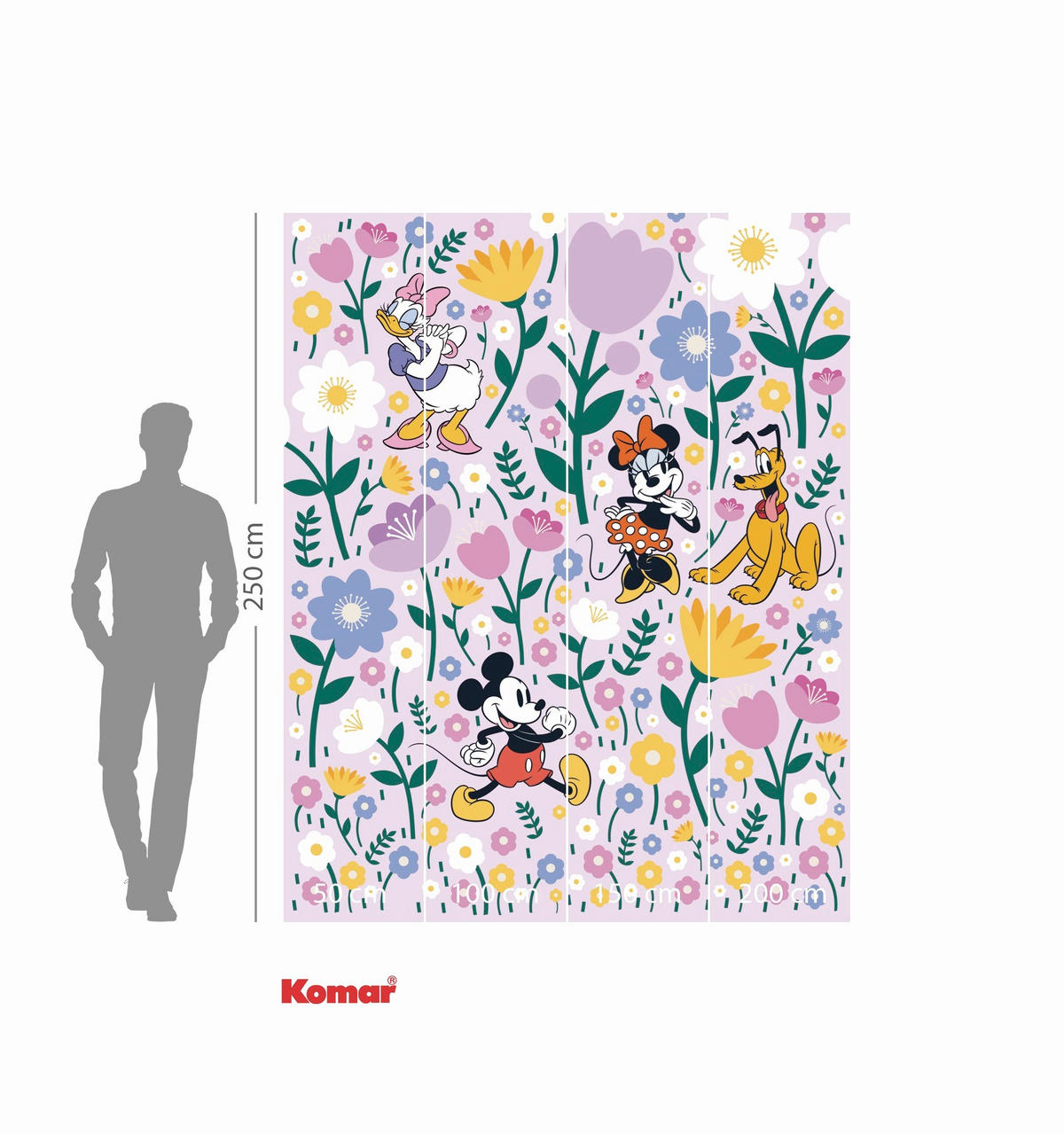 FOTOTAPETE MICKEY AND MINNIE MOUSE  - Pink, Design, Textil (200/250cm) - Disney