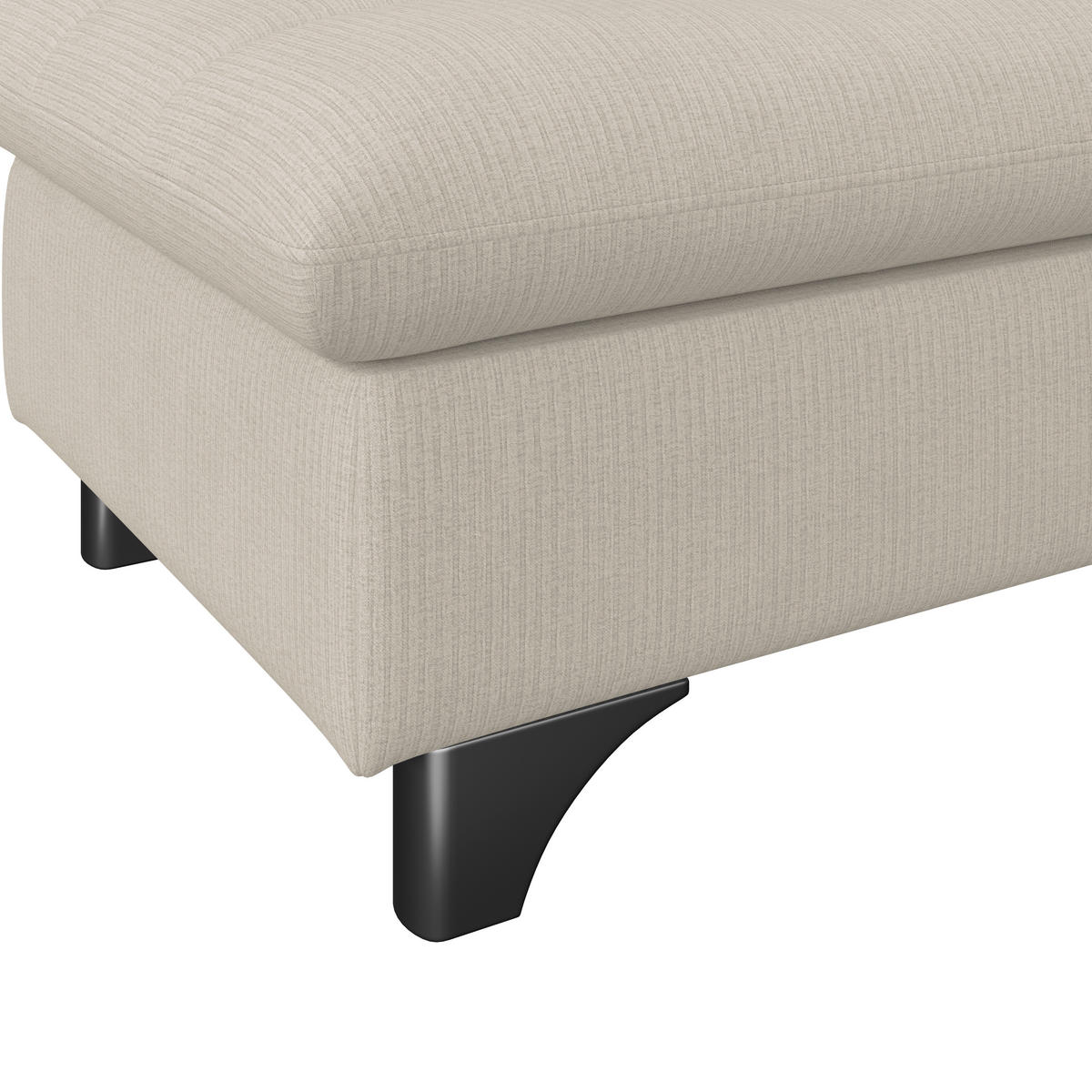 HOCKER Chenille Beige  - Chromfarben/Beige, KONVENTIONELL, Textil/Metall (108/46/108cm) - Livetastic