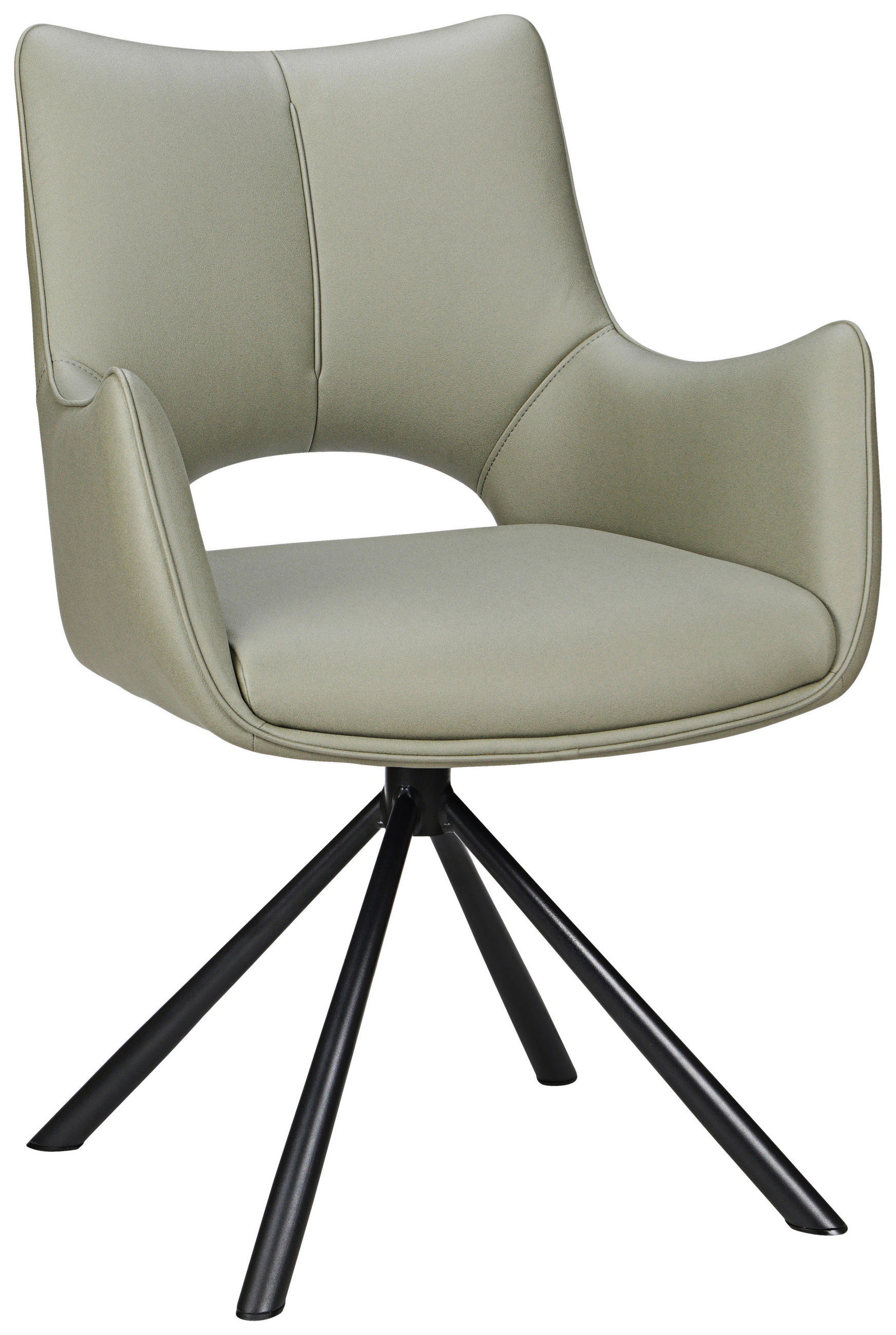 ARMLEHNSTUHL  in Eisen Mikrofaser  - Schwarz/Grün, Design, Textil/Metall (59/88,5/62cm) - Carryhome