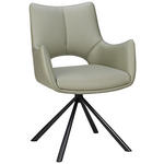 ARMLEHNSTUHL  Sitzfläche 360° drehbar, inklusive Armlehnen Mikrofaser  - Schwarz/Grün, Design, Textil/Metall (59/88,5/62cm) - Carryhome