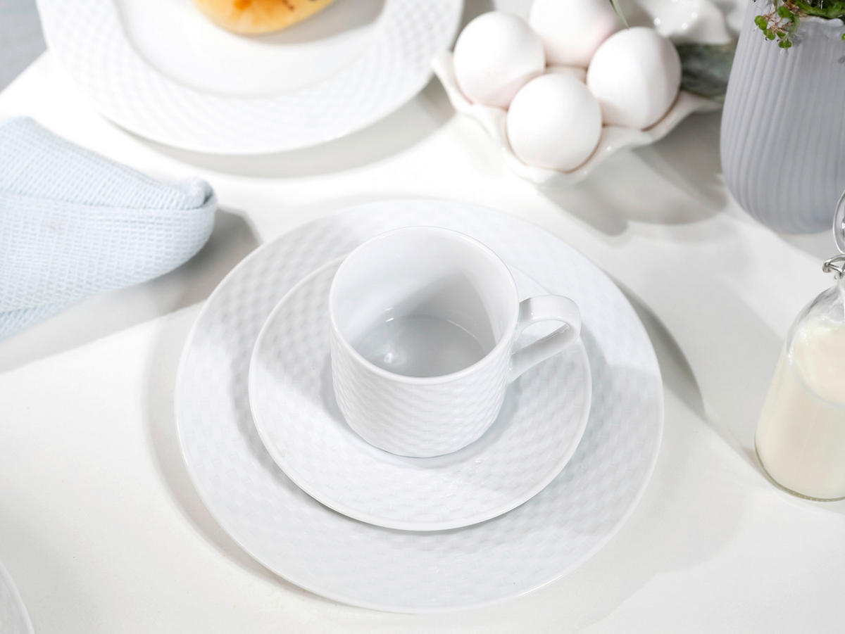 KAFFEESERVICE POLO 18-teilig  - Weiss, Basics, Keramik (34/18,5/34cm) - Creatable