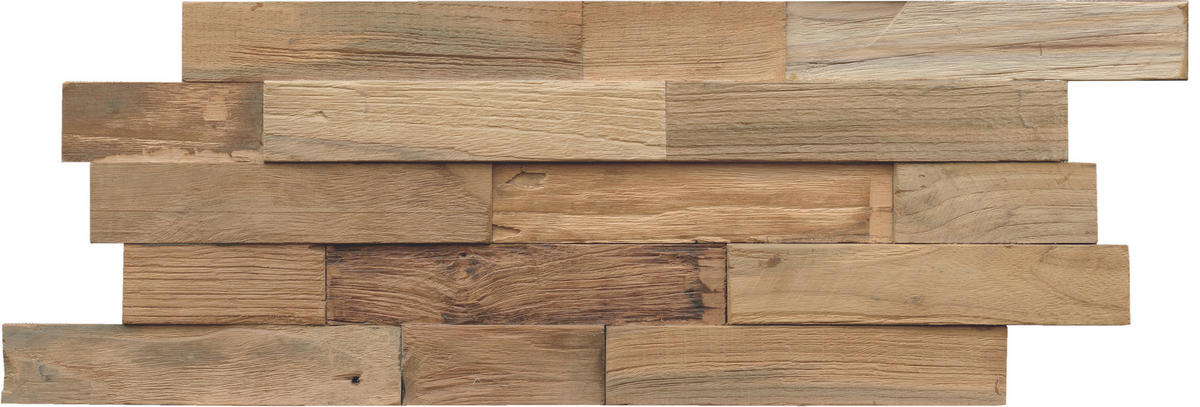 WANDVERKLEIDUNG 10 Stück  - Braun, Basics, Holz (50/20/2cm)