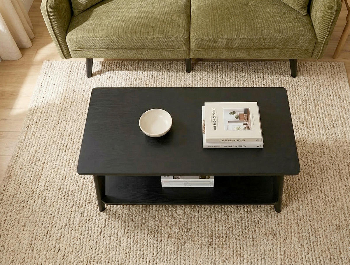 COUCHTISCH in Holzwerkstoff 110/55/39,7 cm  - Eichefarben/Schwarz, MODERN, Holzwerkstoff (110/55/39,7cm) - MID.YOU