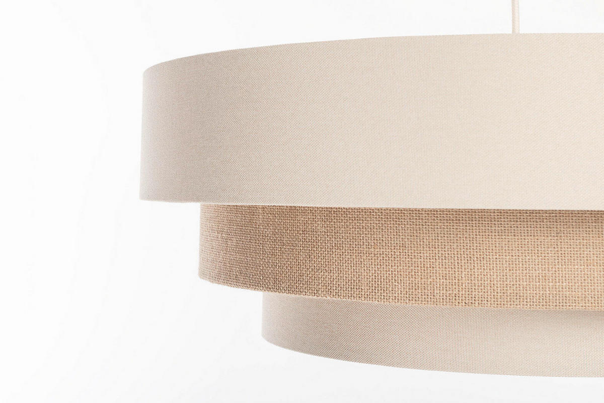 HÄNGELEUCHTE Boho 60/89 cm   - Beige/Karamell, Design, Kunststoff/Textil (60/89cm)