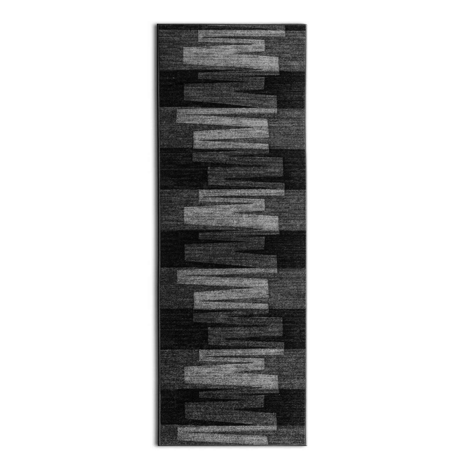 WEBTEPPICH  Wohnzimmer 80/150 cm Via Veneto Schwarz rechteckig  - Schwarz, Design, Kunststoff/Textil (80/150cm) - Floordirekt