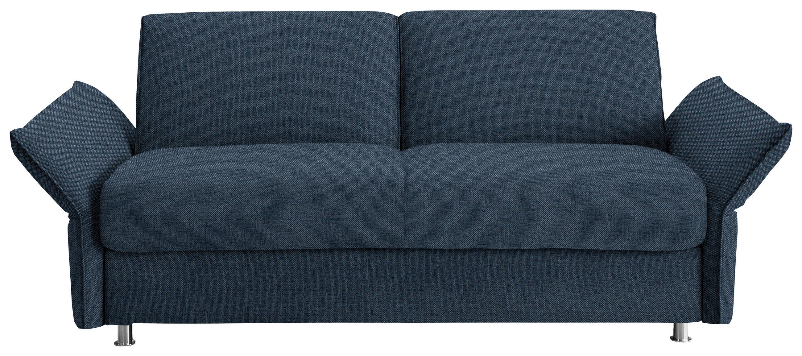 SCHLAFSOFA  in Flachgewebe Dunkelblau  - Chromfarben/Dunkelblau, Design, Textil/Metall (194-234/88/101cm) - Bali