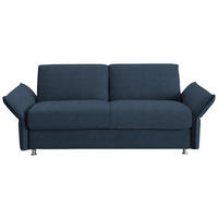 SCHLAFSOFA  in Flachgewebe Dunkelblau  - Chromfarben/Dunkelblau, Design, Textil/Metall (194-234/88/101cm) - Bali