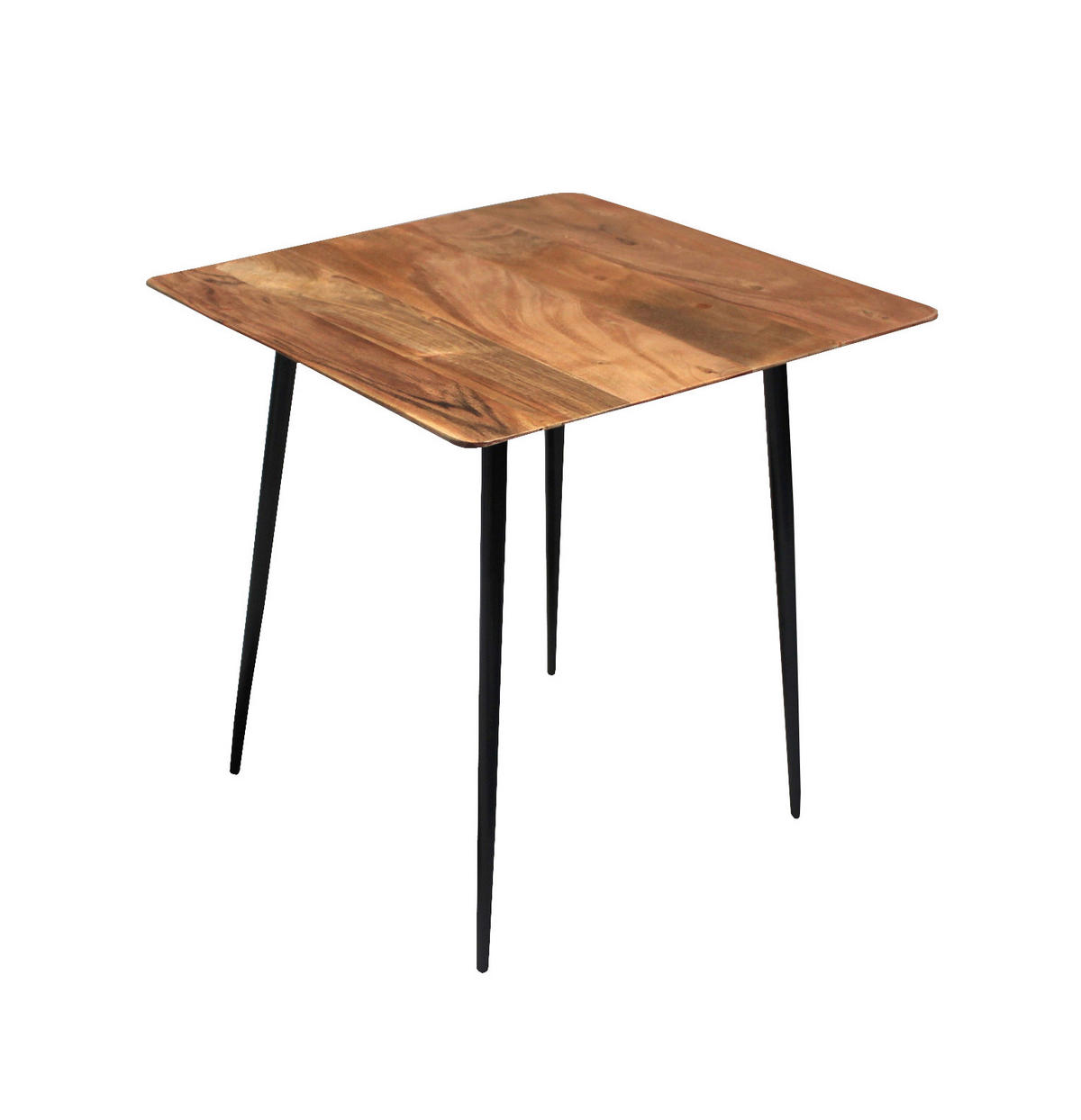 BEISTELLTISCH in Holz, Metall 46/46/41 cm  - Schwarz/Akaziefarben, KONVENTIONELL, Holz/Metall (46/46/41cm)