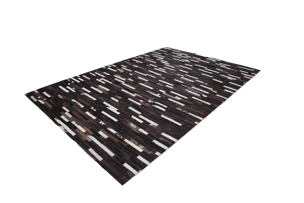 USNJENA PREPROGA  Patchwork     140/200 cm     rjava  - rjava, Natur, tekstil/usnje (140/200cm)