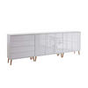SIDEBOARD Mailand Set 7 + HF  in 263,5/86/33 cm  - Weiß Hochglanz/Weiß, MODERN, Holz/Holzwerkstoff (263,5/86/33cm) - MID.YOU
