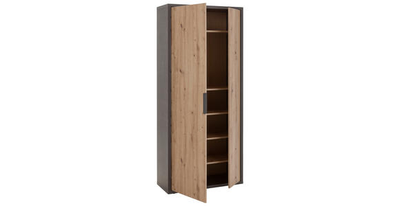 GARDEROBENSCHRANK 85,1/192/35,3 cm - Schieferfarben/Anthrazit, Design, Holzwerkstoff/Kunststoff (85,1/192/35,3cm) - Carryhome