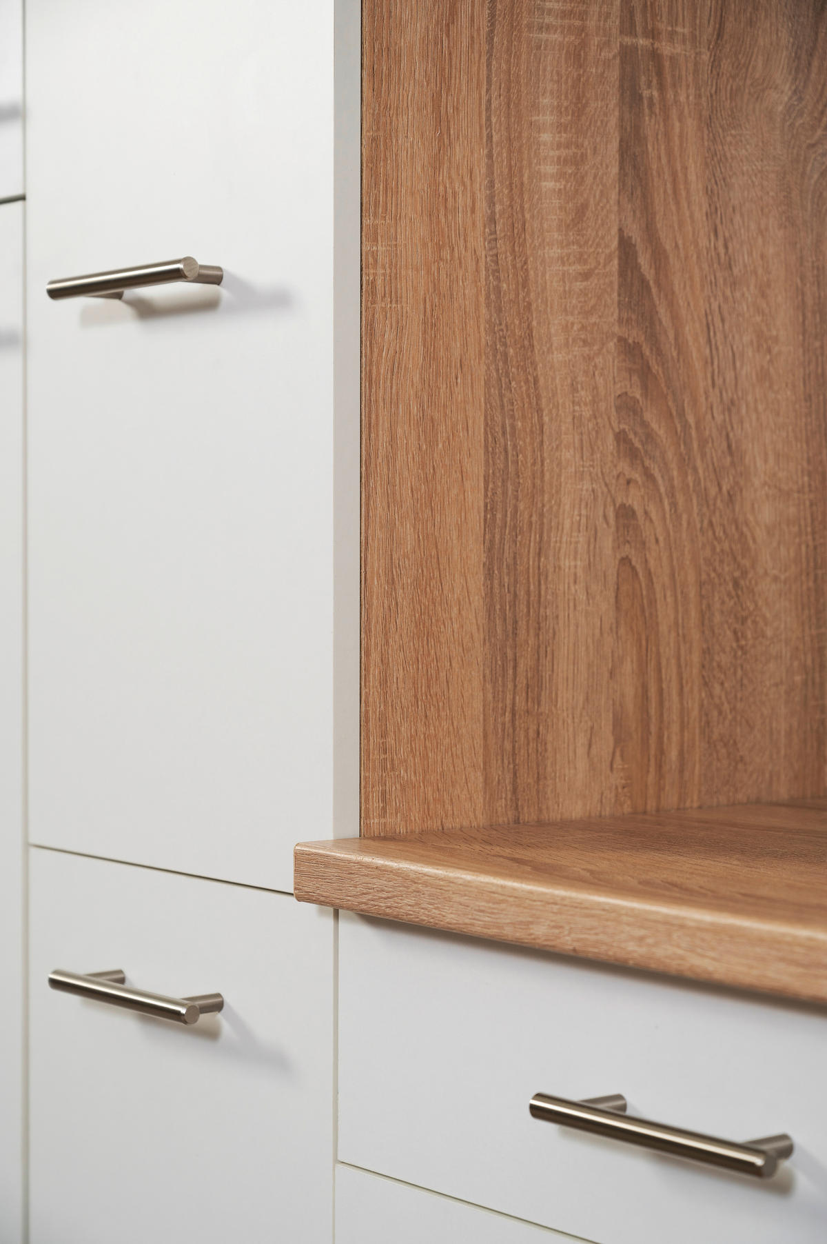 HÖRNKÖK 310/172 cm  i vit  - stålfärgad/vit, Basics, metall/trämaterial (310/172cm) - Respekta