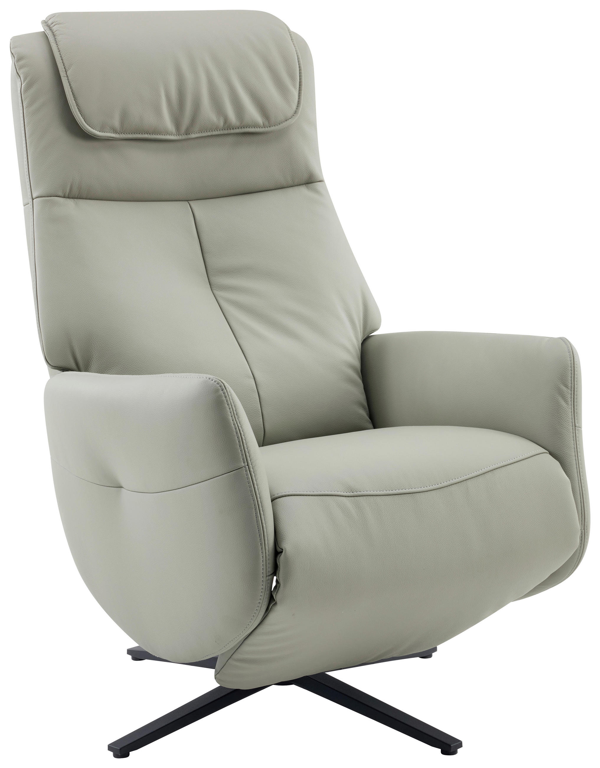 MASSAGESESSEL Echtleder Lederlook Grau    - Grau, Design, Leder/Textil (77/113/90cm) - Xora