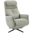 MASSAGESESSEL Echtleder Lederlook Grau    - Grau, Design, Leder/Textil (77/113/90cm) - Xora
