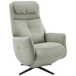 MASSAGESESSEL Echtleder Lederlook Grau    - Grau, Design, Leder/Textil (77/113/90cm) - Xora