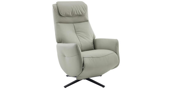 MASSAGESESSEL Echtleder Lederlook Grau - Grau, Design, Leder/Textil (77/113/90cm) - Xora