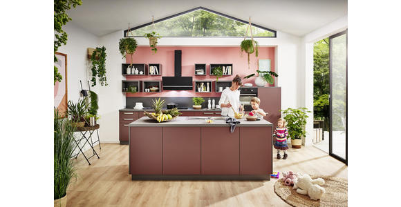 EINBAUKÜCHE - Rot, Design, Holzwerkstoff - Dieter Knoll