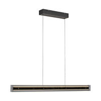 LED-PENDELLEUCHTE 105/8/200 cm  - Schwarz, Design, Kunststoff/Metall (105/8/200cm) - Schöner Wohnen