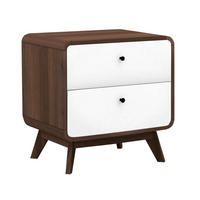NACHTTISCH 51/53/39 cm  - Walnussfarben/Weiß, Design, Holz/Holzwerkstoff (51/53/39cm) - MID.YOU