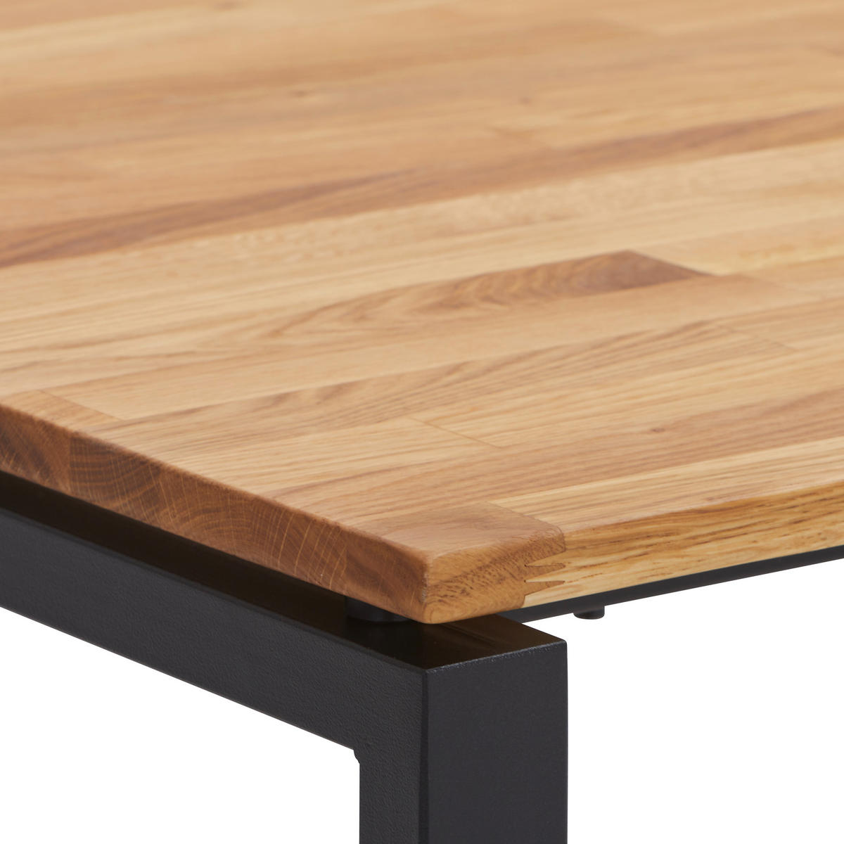 SCHREIBTISCH 140/80/75 cm  in Schwarz, Eichefarben  - Eichefarben/Schwarz, Natur, Holz/Metall (140/80/75cm) - Livetastic