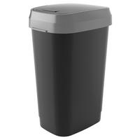 ABFALLEIMER 50 L  - Schwarz/Grau, KONVENTIONELL, Kunststoff (42/62/31cm)