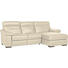 WOHNLANDSCHAFT Echtleder - Creme/Schwarz, Design, Leder/Holz (264/162cm) - Natuzzi Editions