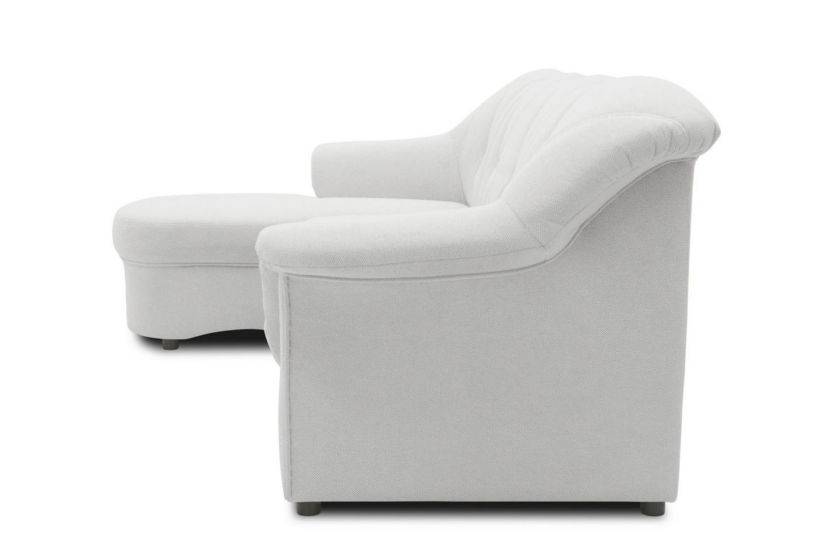 ECKSCHLAFSOFA  FLORES FK Silberfarben Mikrofaser  - Silberfarben/Schwarz, KONVENTIONELL, Kunststoff/Textil (142/231cm) - MID.YOU