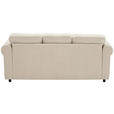 3-SITZER-SOFA  in Chenille Beige  - Beige/Schwarz, KONVENTIONELL, Kunststoff/Textil (226/88/86cm) - Carryhome
