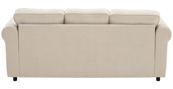 3-SITZER-SOFA  in Chenille Beige  - Beige/Schwarz, KONVENTIONELL, Kunststoff/Textil (226/88/86cm) - Carryhome