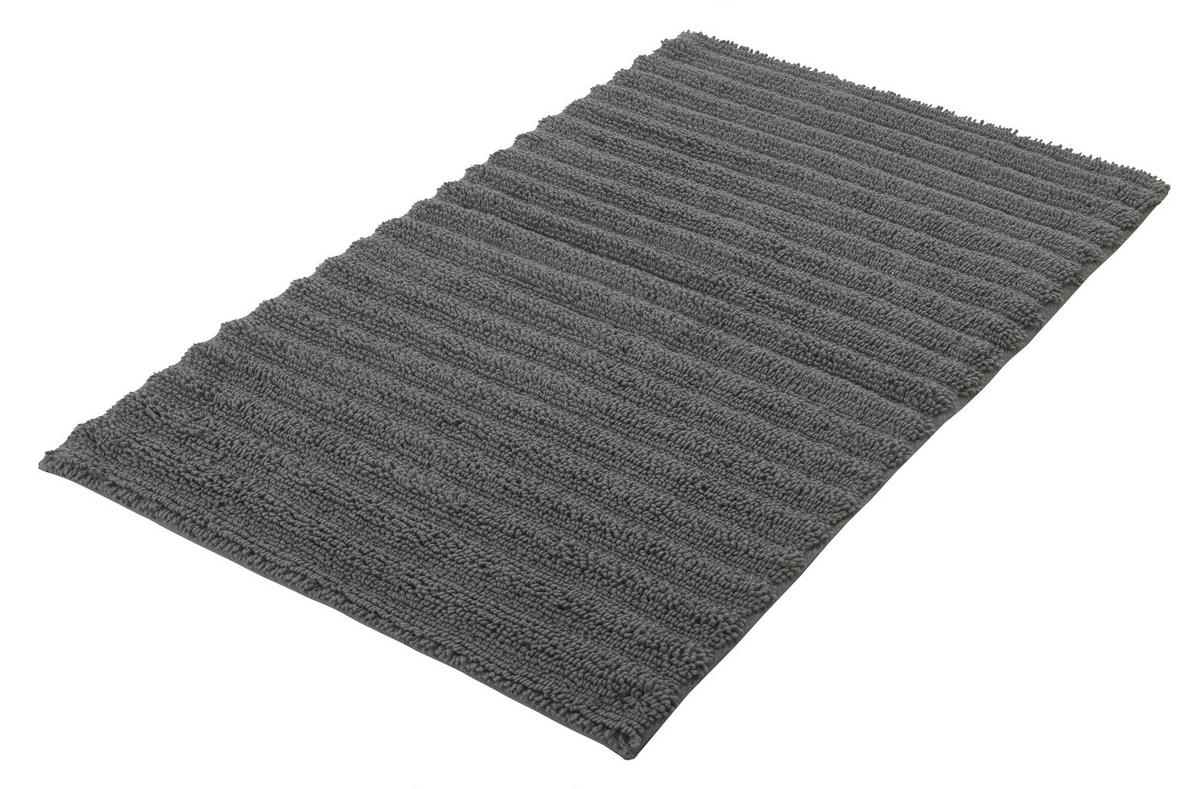 KUPAONSKI TEPIH siva, boje škriljevca  YARA  - siva/boje škriljevca, Basics, tekstil (70/120/1.8cm) - Kleine Wolke