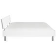 BETT 180/200 cm  in Weiß  - Alufarben/Weiß, Design, Holzwerkstoff/Metall (180/200cm) - Carryhome
