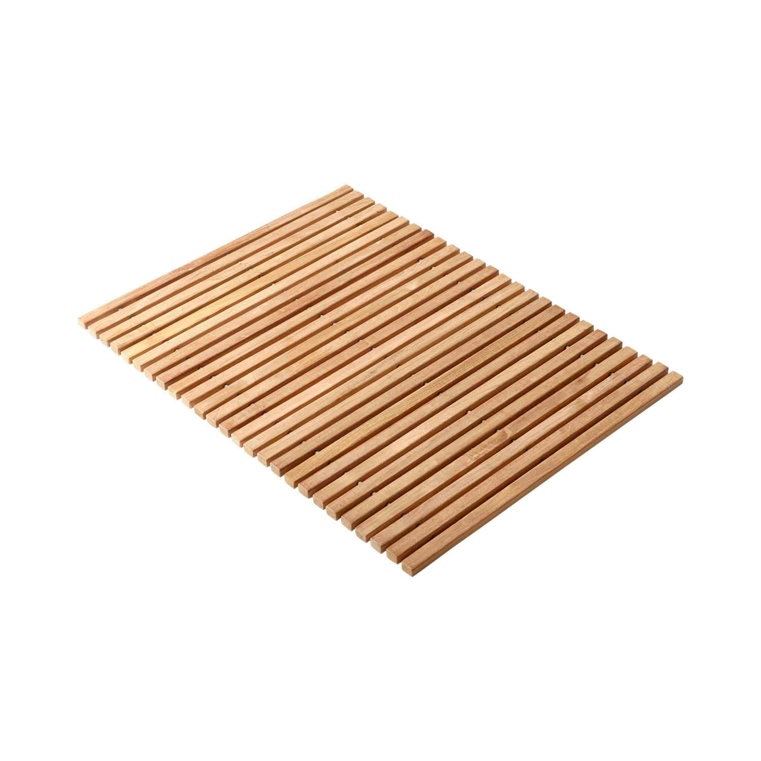 BADTEPPICH Naturfarben, Teakfarben  - Naturfarben/Teakfarben, Design, Holz (80/2,5/60cm) - Livetastic