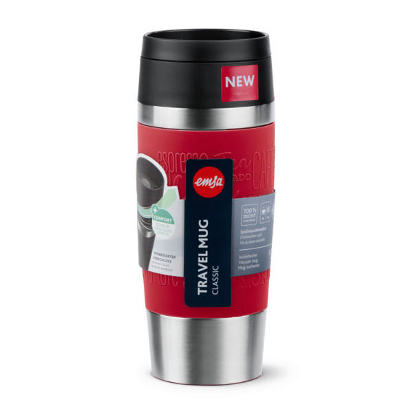 THERMOBECHER TRAVEL MUG 0,36 L  - Basics, Kunststoff/Metall (0,36l) - Emsa