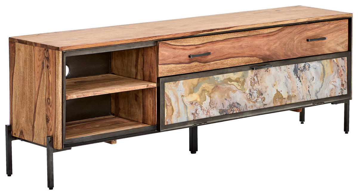 LOWBOARD  in 175/60/40 cm  - Sheeshamfarben/Grau, KONVENTIONELL, Holz/Stein (175/60/40cm) - Livetastic